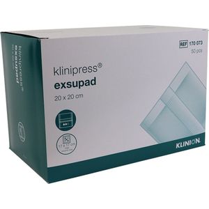 Klinion Exsupad zwaar absorberend wondverband niet steriel 20x20cm (50 stuks) Klinion