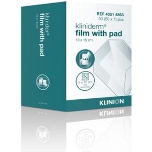 Kliniderm Film with Pad 10 x 15 cm 50 stuks