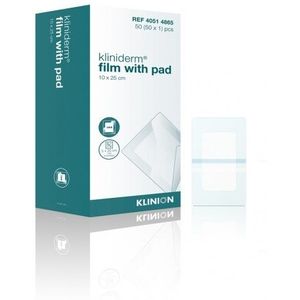 Klinion - Kliniderm Film met Pad - Wondpleister - Transparant - Steriel 10x25cm