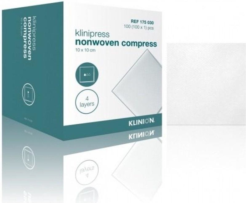 Gaaskompres - Steriel - 4-laags - 10 x 10 cm - 100 Stuks - Viscose/Polyester