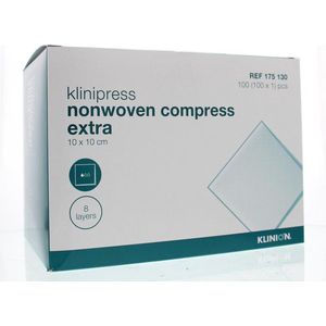 Klinion Non-woven compres 10 x 10cm extra  100 stuks