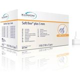 Klinion Diabetes Care Soft fine Plus pennaalden 0,25mm (31G) x 5mm 110 stuks.