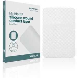 Kliniderm - Siliconen Wondcontactlaag - 7,5x10cm - Poreuze Structuur