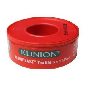 Kliniplast - Textile Hechtpleister - Wit - 1,25cm x 5m