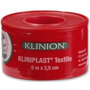 Klinion Kliniplast textile 5m x 2,5cm 1 Stuk