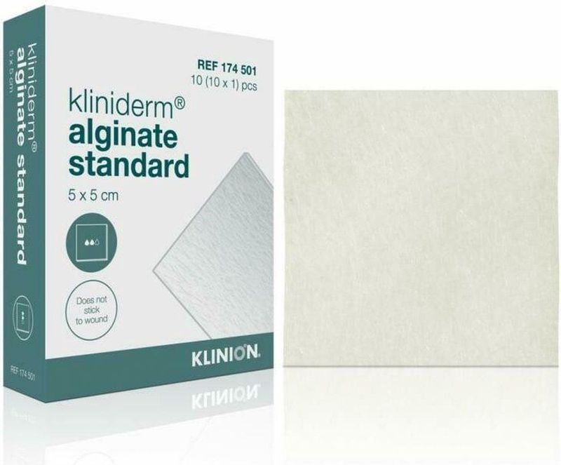 Kliniderm Alginate Standard - Wondverband - 10x10cm - Alginaat - Steriel - 10 Stuks