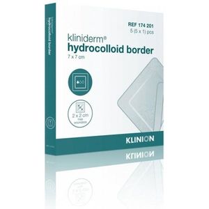 Kliniderm - Hydro Border - Wondverband - 7x7cm - Steriel - Hydro-actief