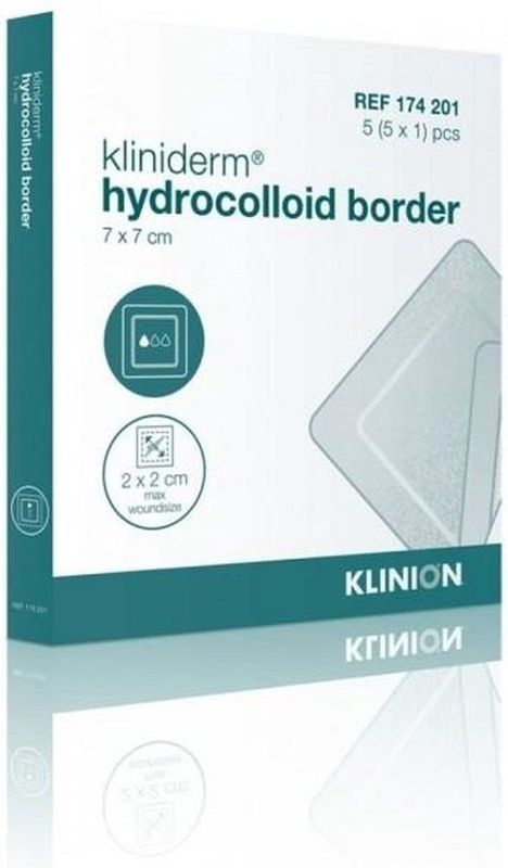 Kliniderm - Hydro Border - Wondverband - 7x7cm - Steriel - Hydro-actief