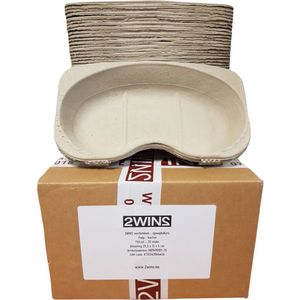 2WINS wegwerp nierbekken - spuugbakjes van pulp karton - 20 stuks à 750 ml