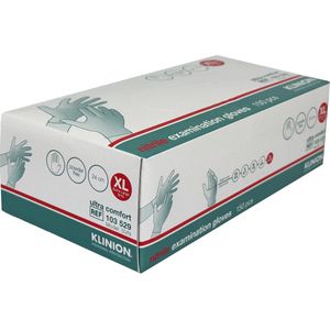Klinion - Onderzoekshandschoen nitrile wit - maat XL - 150 stuks