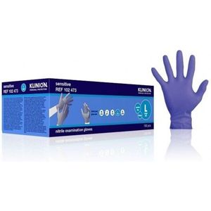 Klinion Nitrile Sensitive handschoenen - paars - L 8/9 - 150 stuks