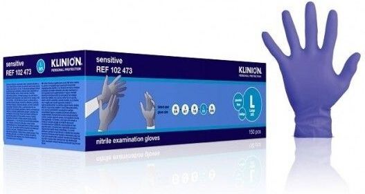 Klinion Soft Nitrile Indigo handschoenen poedervrij 150 stuks