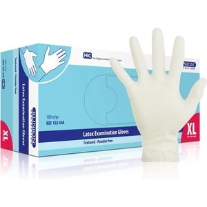 Klinion protection latex handschoenen poedervrij M Klinion - Wit - Latex - Poedervrij