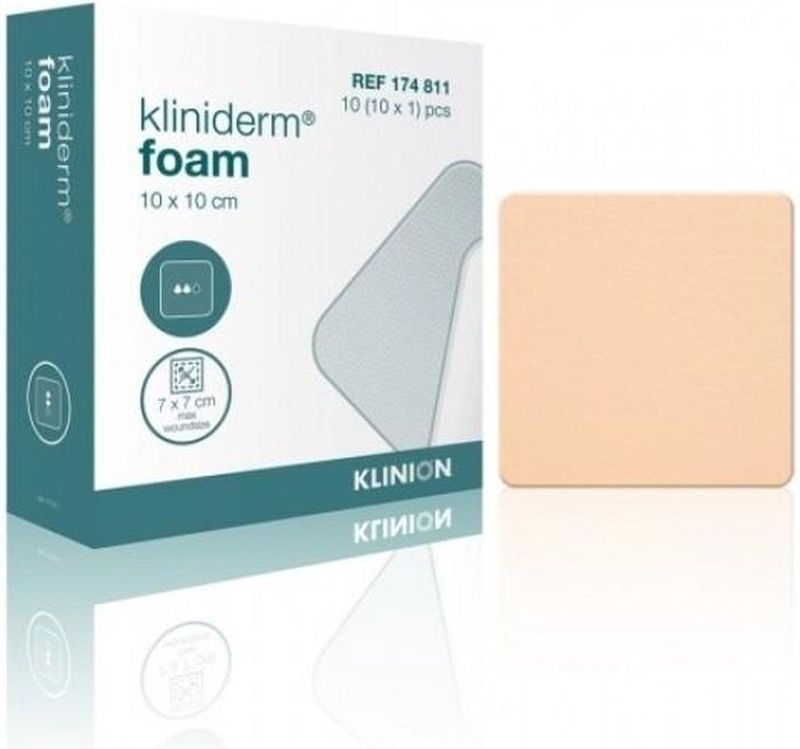 Klinion - Kliniderm Foam - Schuimverband - 10 x 10 cm - 10 Stuks