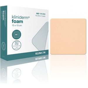 Klinion Kliniderm Foam Schuimverband 15 x 15 cm 10 stuks