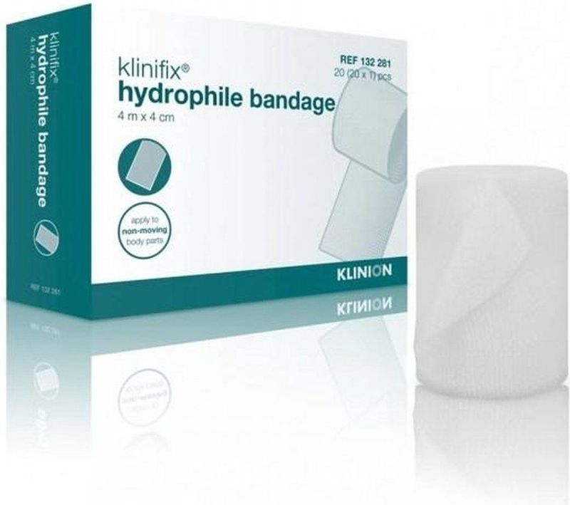 Klinifix Hydrofiel fixatiewindsel 4m x 4cm Klinion