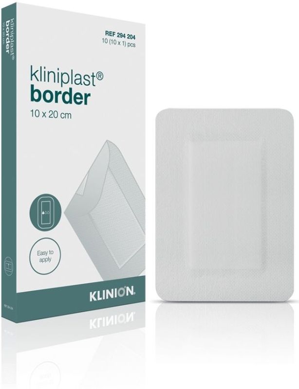 Klinion - Kliniplast Border Eilandpleister - 10 x 20 cm - 10 Stuks
