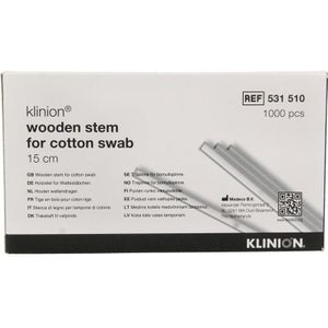 Medispo Wattendrager hout naakt 15cm 1000st