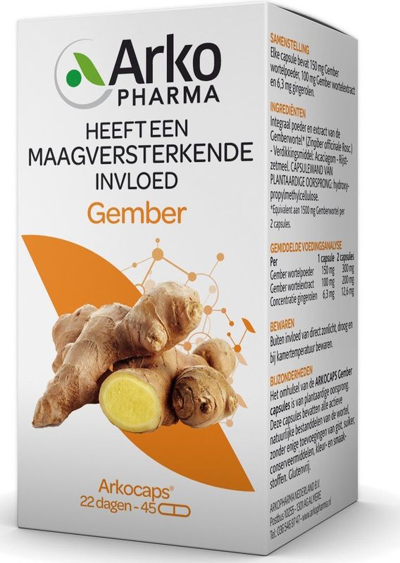 Arkocaps Gember - 45 st - Voedingssupplement