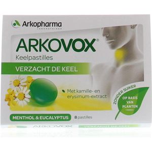 Arkovox Menthol Eucalyptus Keelpastilles 8tb