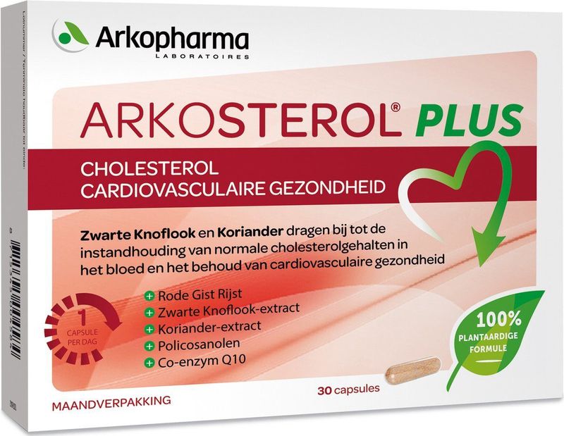 Arkopharma Arkosterol Plus (Rode Gist + Zwarte Knoflook) 30 capsules