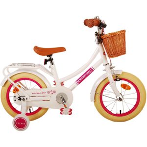 Volare - Excellent - Kinderfiets - Wit - Stalen Frame - Retro Uiterstraling