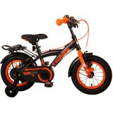 Volare Thombike Kinderfiets - Jongens - 12 inch - Zwart Oranje - Twee Handremmen