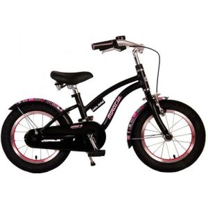 Volare Miracle Kinderfiets - Meisjes - 14 inch - Mat Zwart - Prime Collection