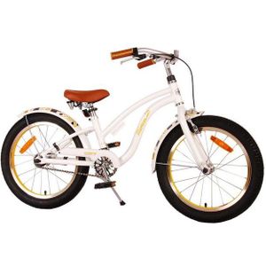 Volare Miracle Kinderfiets - Meisjes - 14 inch - Wit - Prime Collection