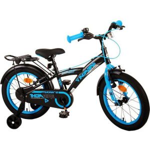 Volare Thombike Kinderfiets - Jongens - 16 inch - Zwart Blauw - Twee Handremmen
