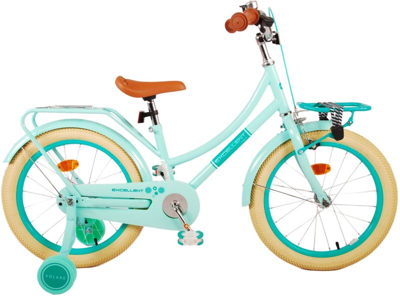 Volare Excellent Kinderfiets - Meisjes - 18 inch - Groen - 95% afgemonteerd