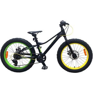 Volare gradient kinderfiets – jongens – 20 inch – zwart geel groen – 6 speed – p