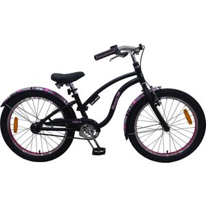 Volare Miracle Cruiser Kinderfiets - Meisjes - 20 inch - Mat Zwart - Prime Collection