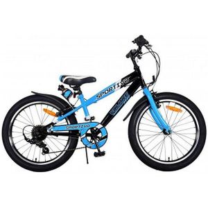 Volare - Sportivo - Kinderfiets - Blauw - 20 Inch - 7 Versnellingen