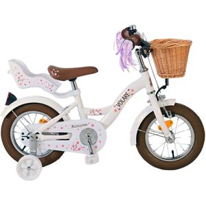 Volare - Blossom - Kinderfiets - Wit - 12 Inch - Handrem