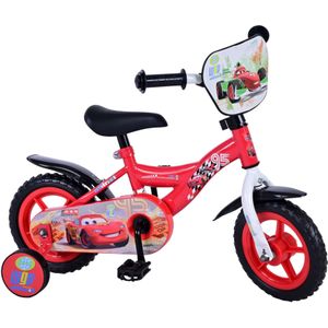 Volare Disney Cars Kinderfiets - Rood - 10 inch - Inclusief zijwieltjes