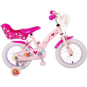 Paw Patrol Kinderfiets - Meisjes - 14 inch - Roze - Twee handremmen