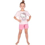 Hello Kitty - Kinderkortama - Licht- en Donkerroze - Maat 92