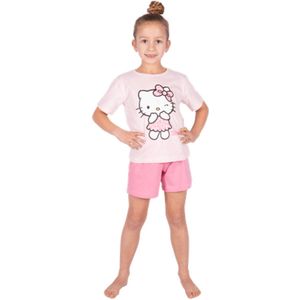 Hello Kitty - Kindershortama - Licht- en Donkerroze - Maat 122-128