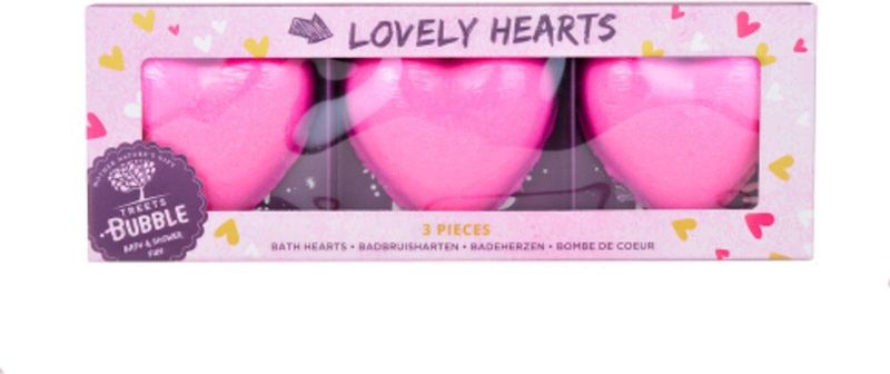 Treets Bruisbal Lovely Hearts 3 stuks