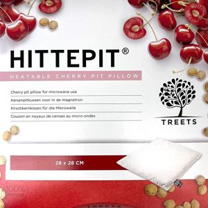 Treets - Hittepit Kussen - Vierkant - Kersenpit - Natuurproduct