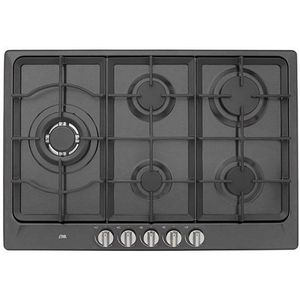 ETNA KG775ZTA - Gaskookplaat - met Wokbrander - 75 cm - Mat Zwart