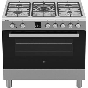 Etna FG190RVS fornuis 5-pits gas fornuizen - rvs  zuinig energieklasse A - 90 cm breed gasfornuis | .