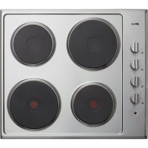 ETNA KE158RVS - Elektrische kookplaat - Inbouw - 4 kookzones - 58 cm - RVS - 2 fasen