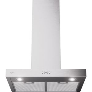 ETNA AB260RVS - Blokmodel Schouwkap - RVS - Energielabel A - 3 Afzuigstanden - LED spots - Afvoer naar buiten of recirculatie - Druktoetsen