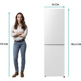 ETNA KCV282NWIT - Vrijstaande Koel vriescombinatie - 182 cm - Wit - No Frost - Extra groot Vriesvak - 50/50