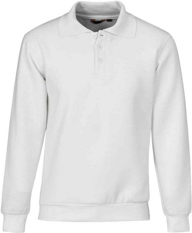 STØRVIK Napoli Polo Sweater - 4 Seizoenen - Schilderstrui - Heren - Maat L - Wit