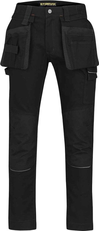 STØRVIK Tim Stretch Werkbroek Heren & Dames - 97% Katoen - Maat 2XL - Zwart