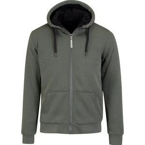 STØRVIK Kenny Sweatvest Heren - Teddy Gevoerd - Hoodie - Maat 2XL - Olijfgroen