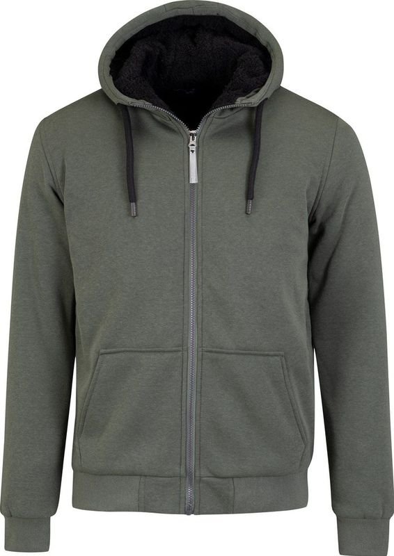 STØRVIK Kenny Sweatvest Heren - Teddy Gevoerd - Hoodie - Maat 2XL - Olijfgroen